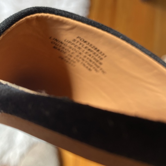 New women’s black suede Sz 10 d’orsay casual formal business loafers flat shoes - Picture 10 of 13